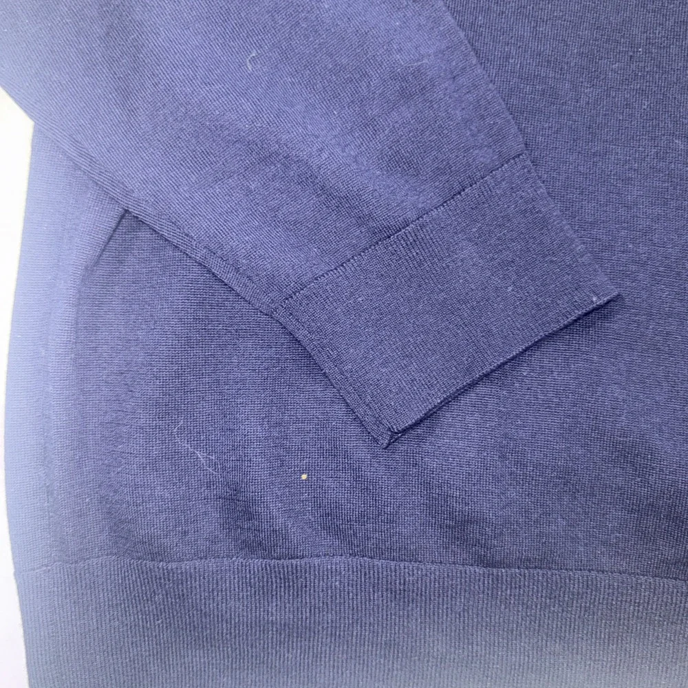 Banana‎ Republic Men's Extra Fine Italian Merino Wool XXL Royal Blue V-Neck